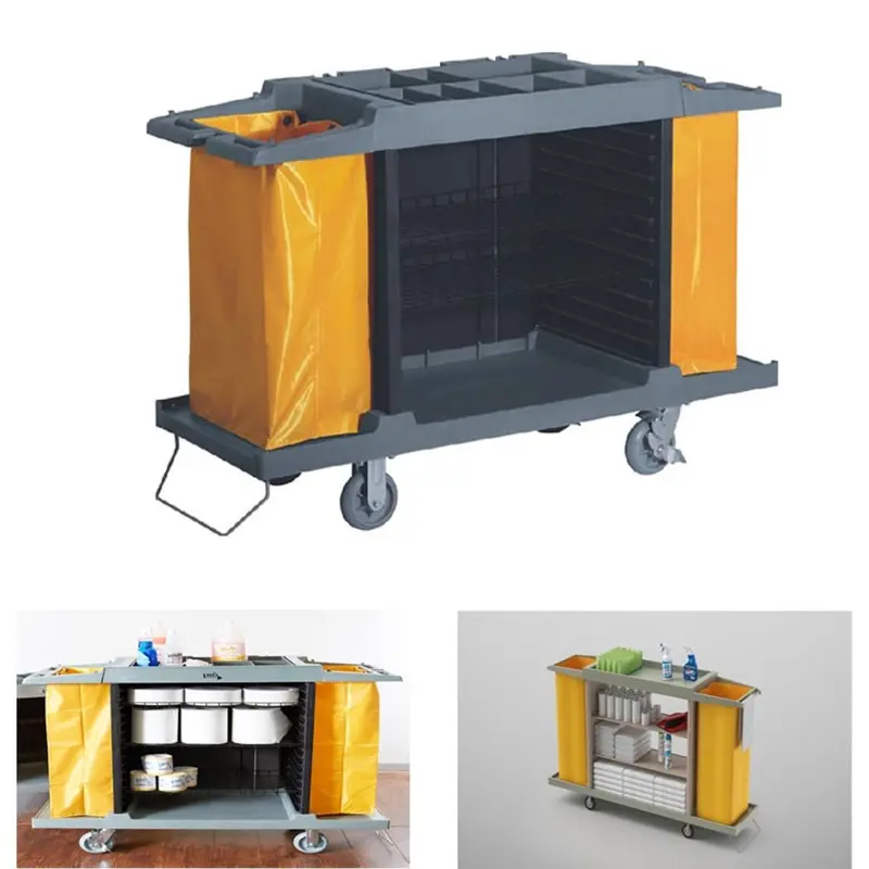 Heavy Duty Multi-functional Service Trolley Cart, Hotel Service Cart